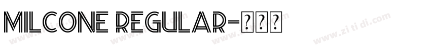 milcone regular字体转换